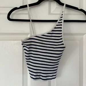 Zara Asymmetrical Stripped Tank Top